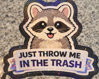 Trash Panda Glitter Holographic Sticker Set