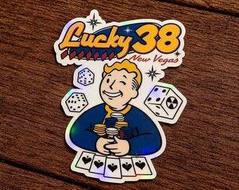 Lucky 38 Fallout Holographic Sticker
