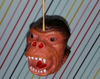 Vintage Lot of 2 1960s Rubber King Kong Head - Mirror Hanger