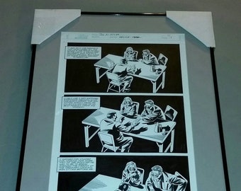 Topps X Files 35 Mulder and Scully Original Comic Book Art Interior Page