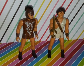 Vintage 1980s Mattel Clash of the Titians Perseus and Thallo Figure w/ 1 Sword