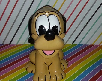 Vintage Disney Cute Ceramic Pluto Figure