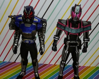 Vintage Lot of 2 Bandai Vinyl Masked Kamen Rider Hibiki Hero Series Figures