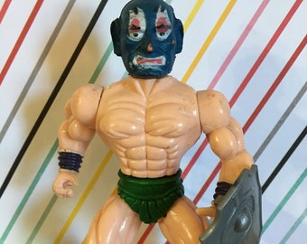 Vintage 1980s Sungold Galaxy Fighting Warriors Baltard Figure w/ Shield