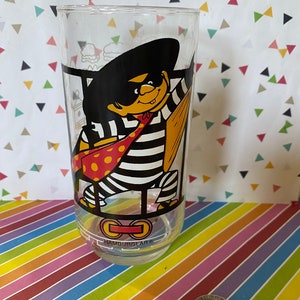 Vintage 1970s McDonald&#39;s Mcdonaldland Hamburglar 16 oz Promotional Glass