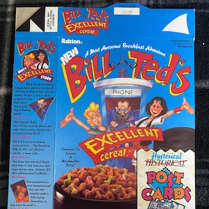 Boîte de céréales Excellente aventure de Ralston Bill et Ted's 1991 - Carte postale Mona Lisa