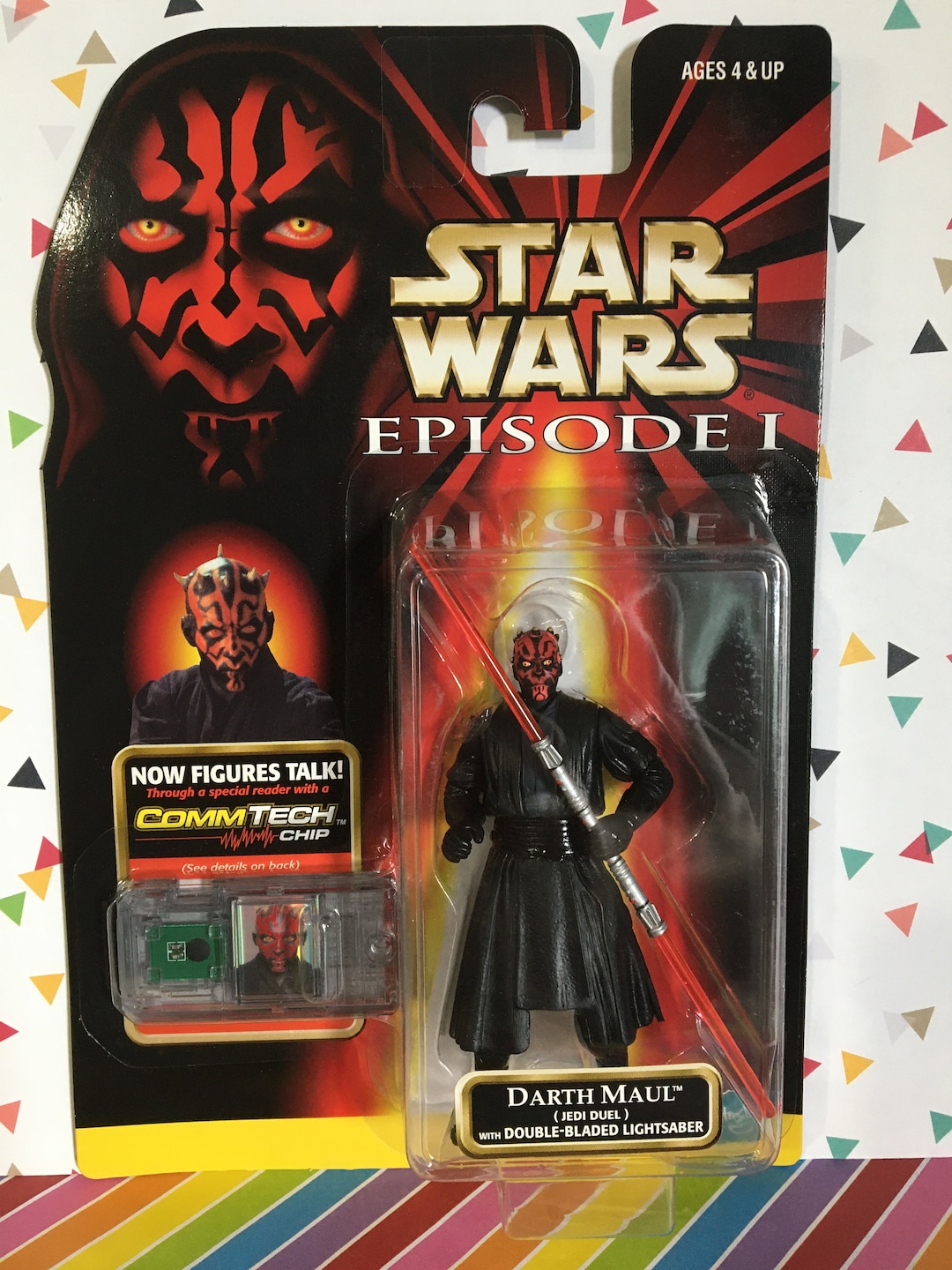 Star Wars Episode 1 Darth Maul Jedi Duel Carded Figure - Etsy