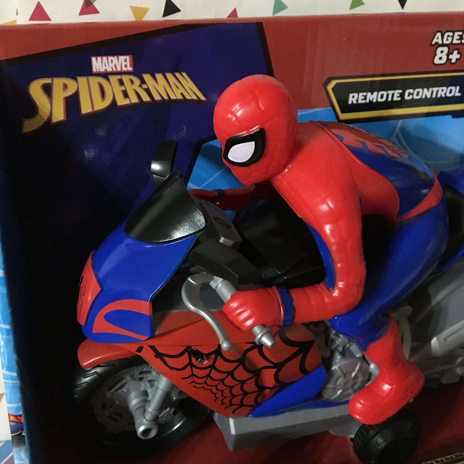 Marvel Spiderman Remote Control Motorcycle Boxed Toy Etsy