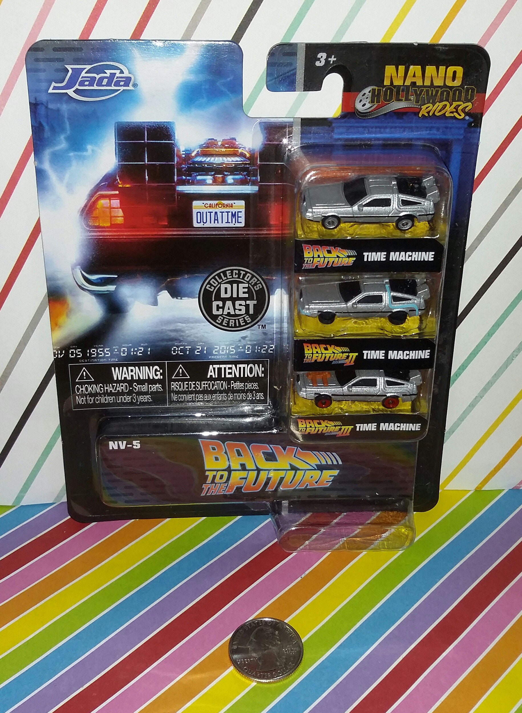 Jada Nano Back to the Future Set of 3 Delorean Time Machine Cars Etsy Polska