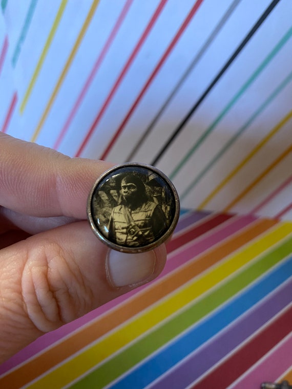 Vintage 1980s Planet of the Apes Soldier Ape Cufflinks