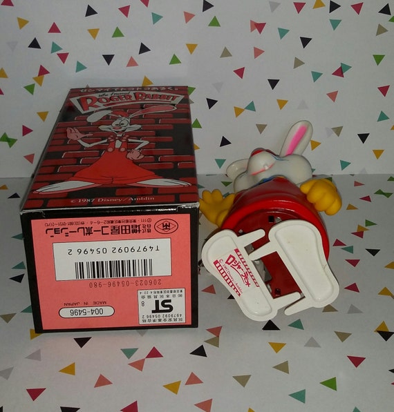 Vintage 1987 Who Framed Roger Rabbit Windup Masudaya Robot Toy