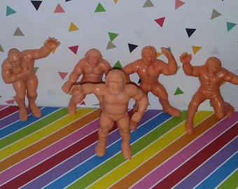 Vintage lot of 5 1980s Remco WWF Wrestling Figures