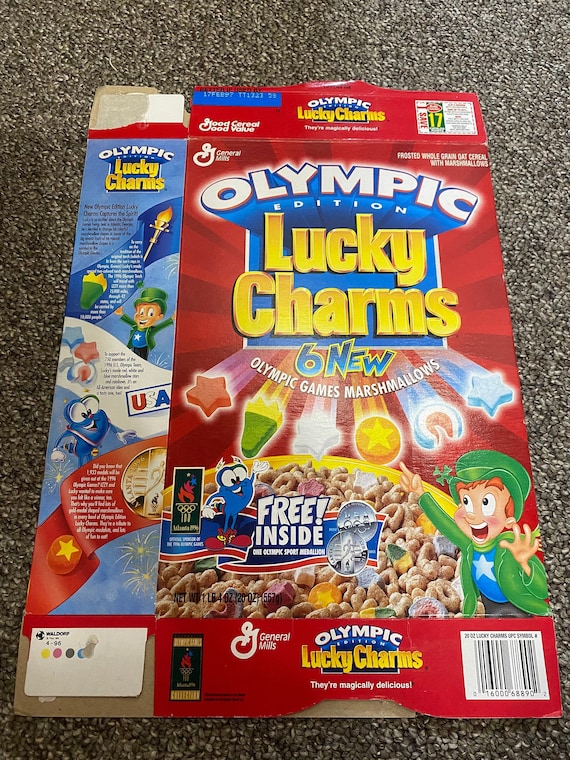Vintage 1996 General Mills Atlantic Olympics Lucky Charm Box