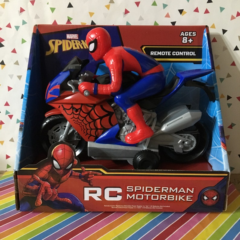 Marvel Spiderman Remote Control Motorcycle Boxed Toy | Etsy