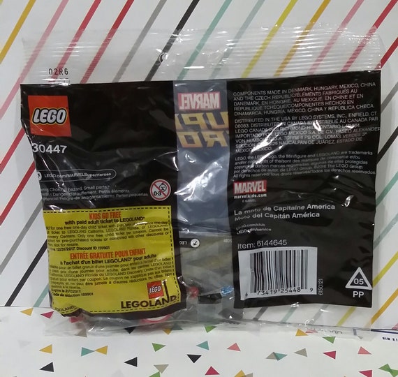 Lego Marvel Avengers Captain America Sac Poly Scellé Promo Mini