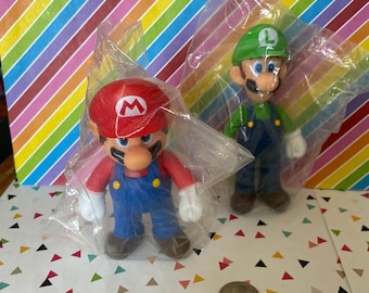 Bagged Super Mario Brothers PVC Super Size Figures Set - Mario and Luigi