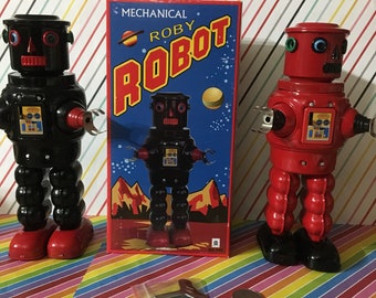 Boxed Roby Robby the Robot Forbidden Planet Tin Wind Up Figure