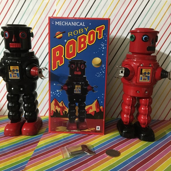Boxed Roby Robby the Robot Forbidden Planet Tin Wind Up Figure