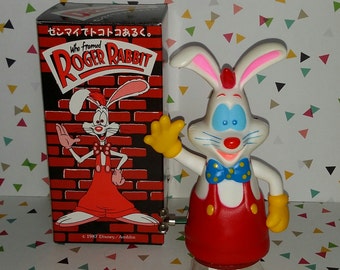Vintage 1987 Who Framed Roger Rabbit Windup Masudaya Robot Toy (Not-Working)