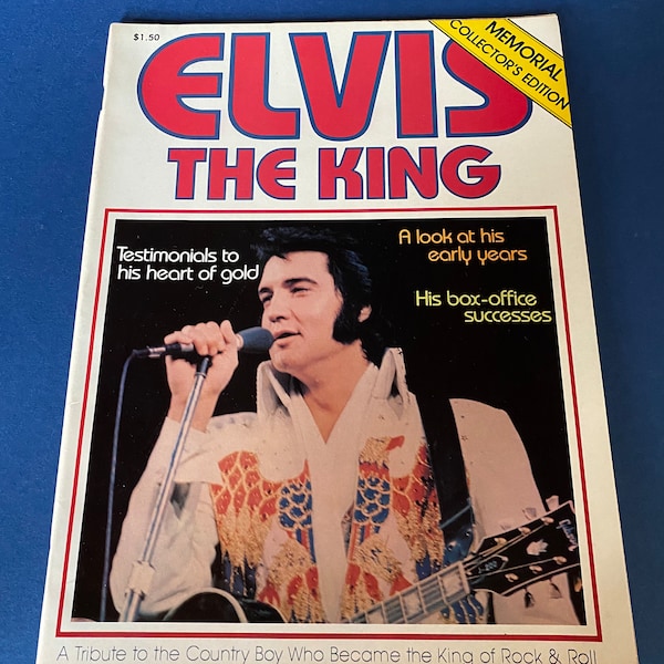 Vintage Old Store Stock 1977 Elvis the King Memorial Magazine