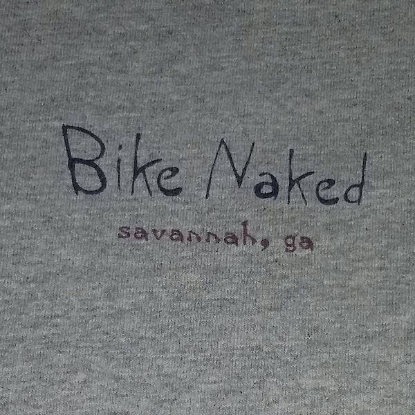 Bike Naked World Ride Savannah GA Gray Tee Shirt - Size Medium