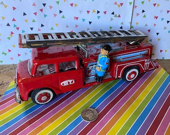 マスダヤブリキ　電動【FLAG FIRE ENGINE】※動作品 マスダヤブリキ 電動【FLAG FIRE ENGINE】※動作品