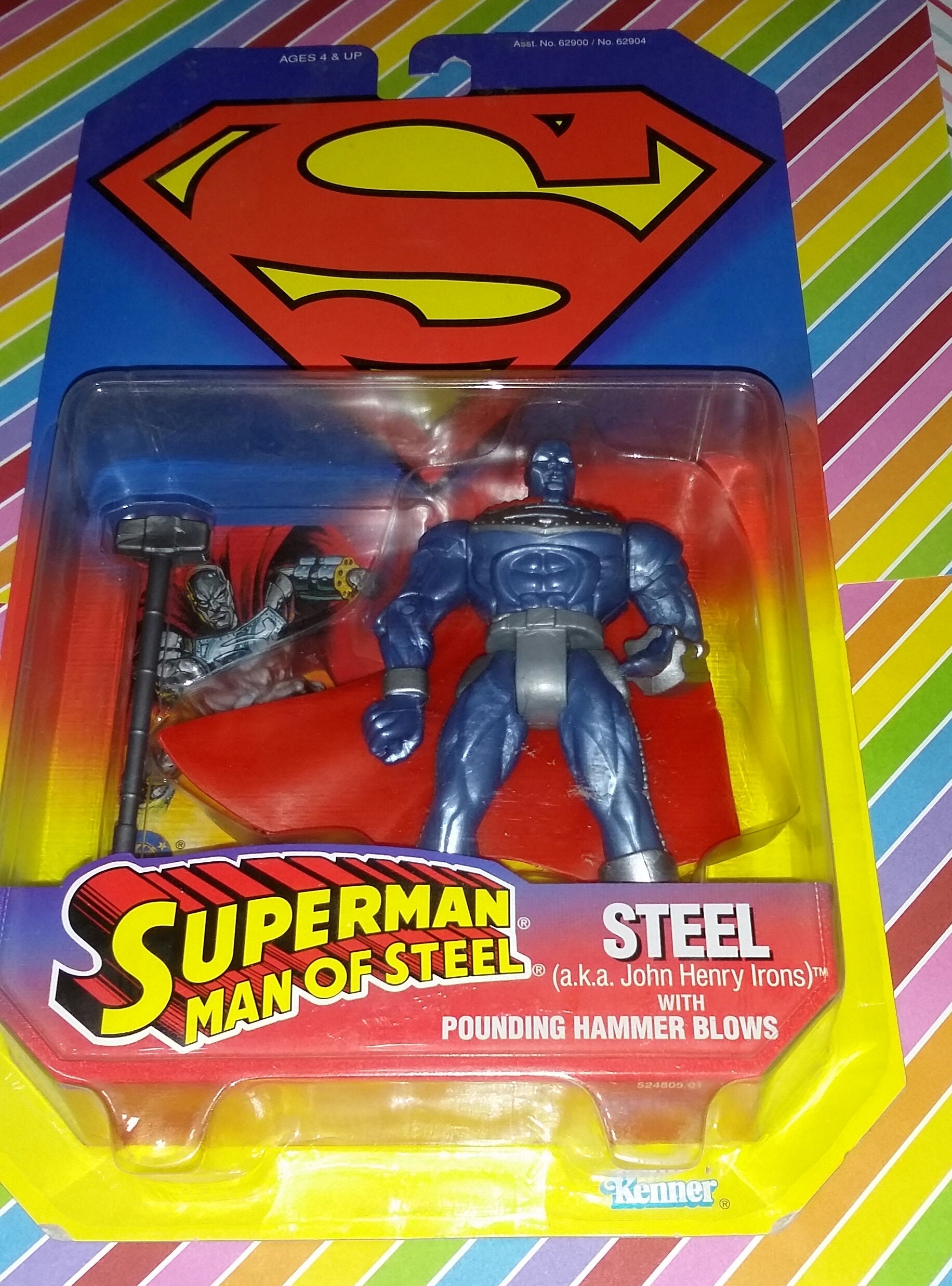 Vintage 1995 Kenner Superman Man of Steel John Henry Irons Carded