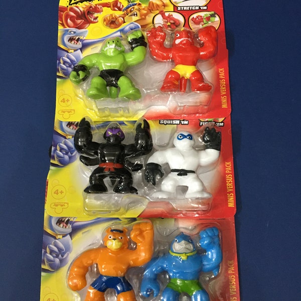 Set of 3 Carded Heroes of Goo Jit Zu Minis Figures  Wrestlers