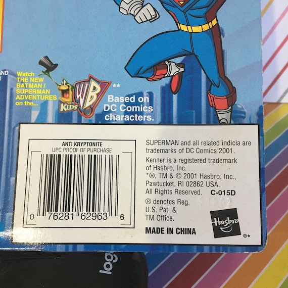 Vintage 2001 Hasbro Superman Animated Series Anti Kryptonite