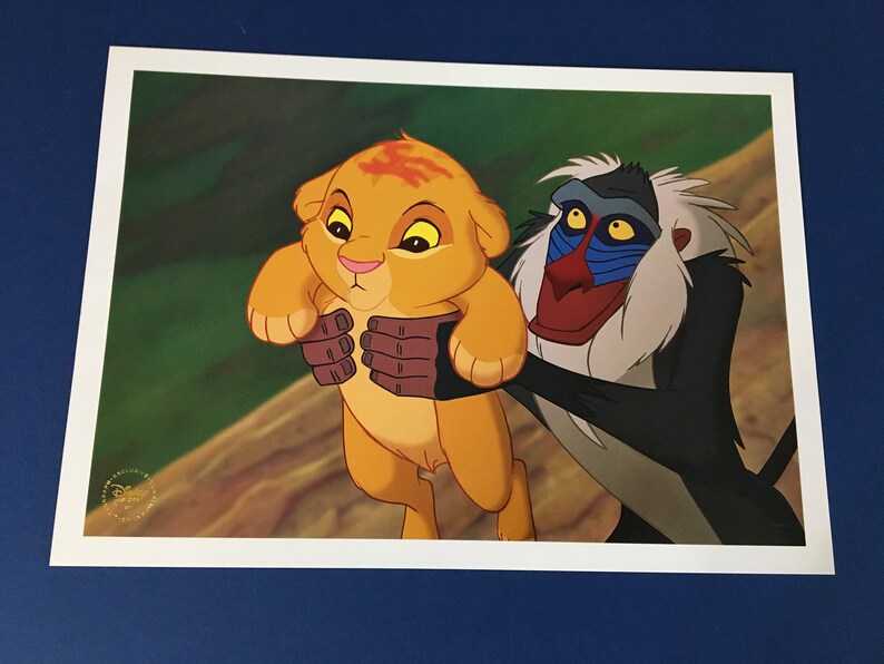 Disney Store Exclusive Diamond Edition Set of 4 Lion King Lithograph Print Portfolio image 7