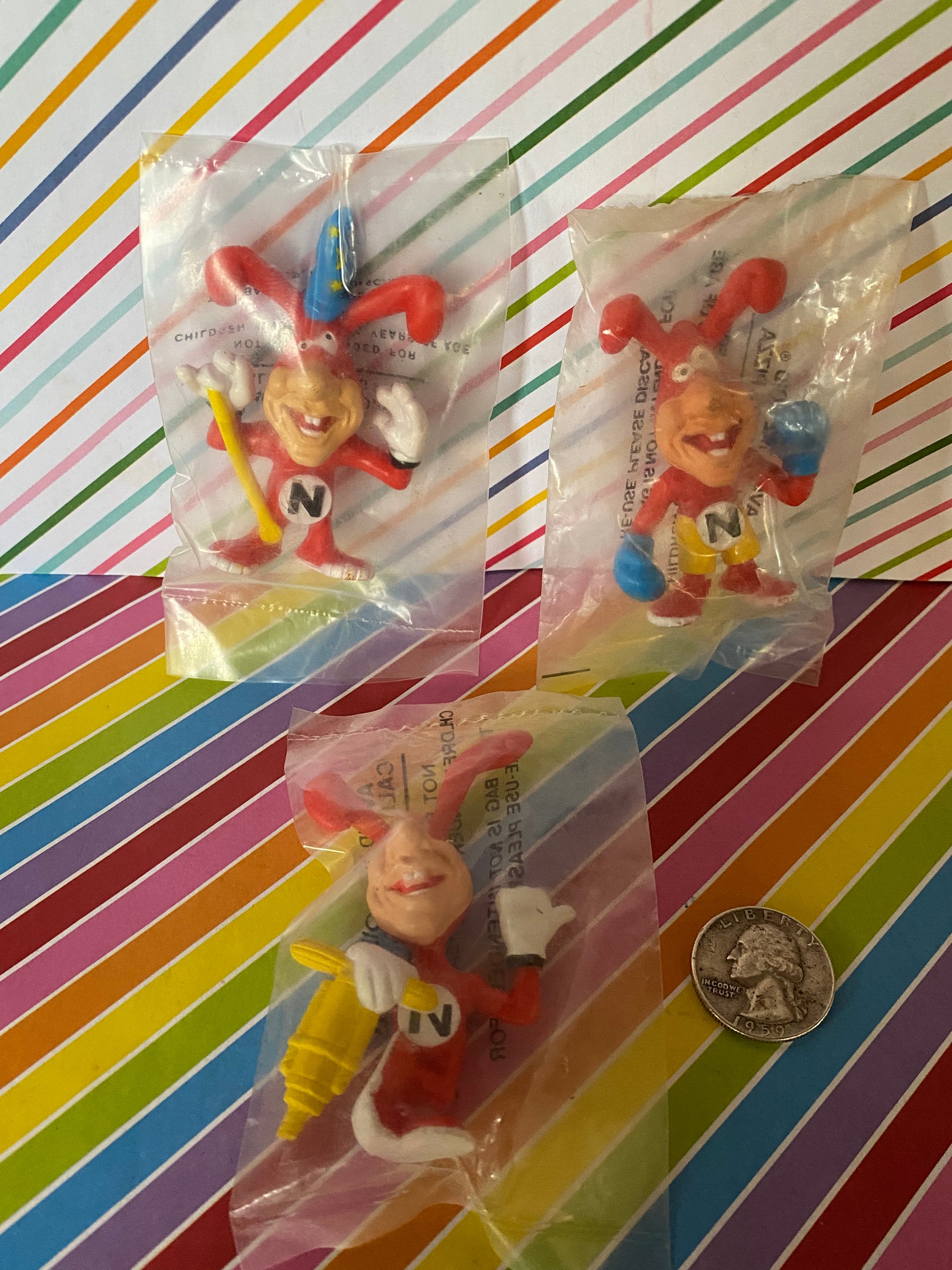 Set of 3 Vintage Avoid the Noid Domino's Pizza Sealed Advertising