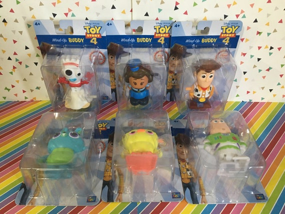 Toys Story 4 Set of 6 Plastic Wind up Toys Woody Buzz Forky 