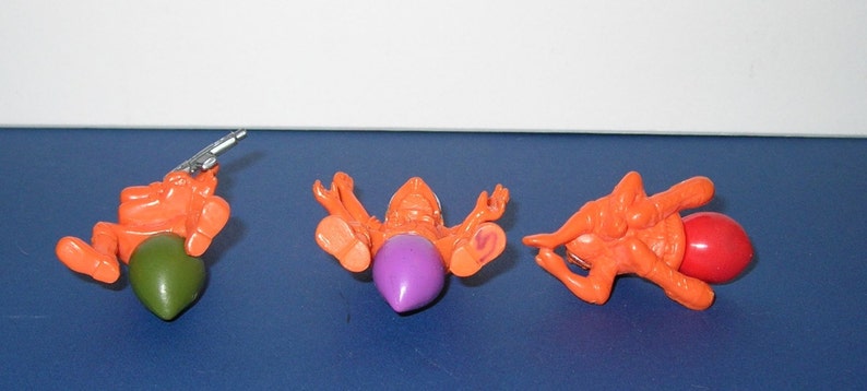Vintage Lot of 3 Orange Hasbro Army Ant Figures