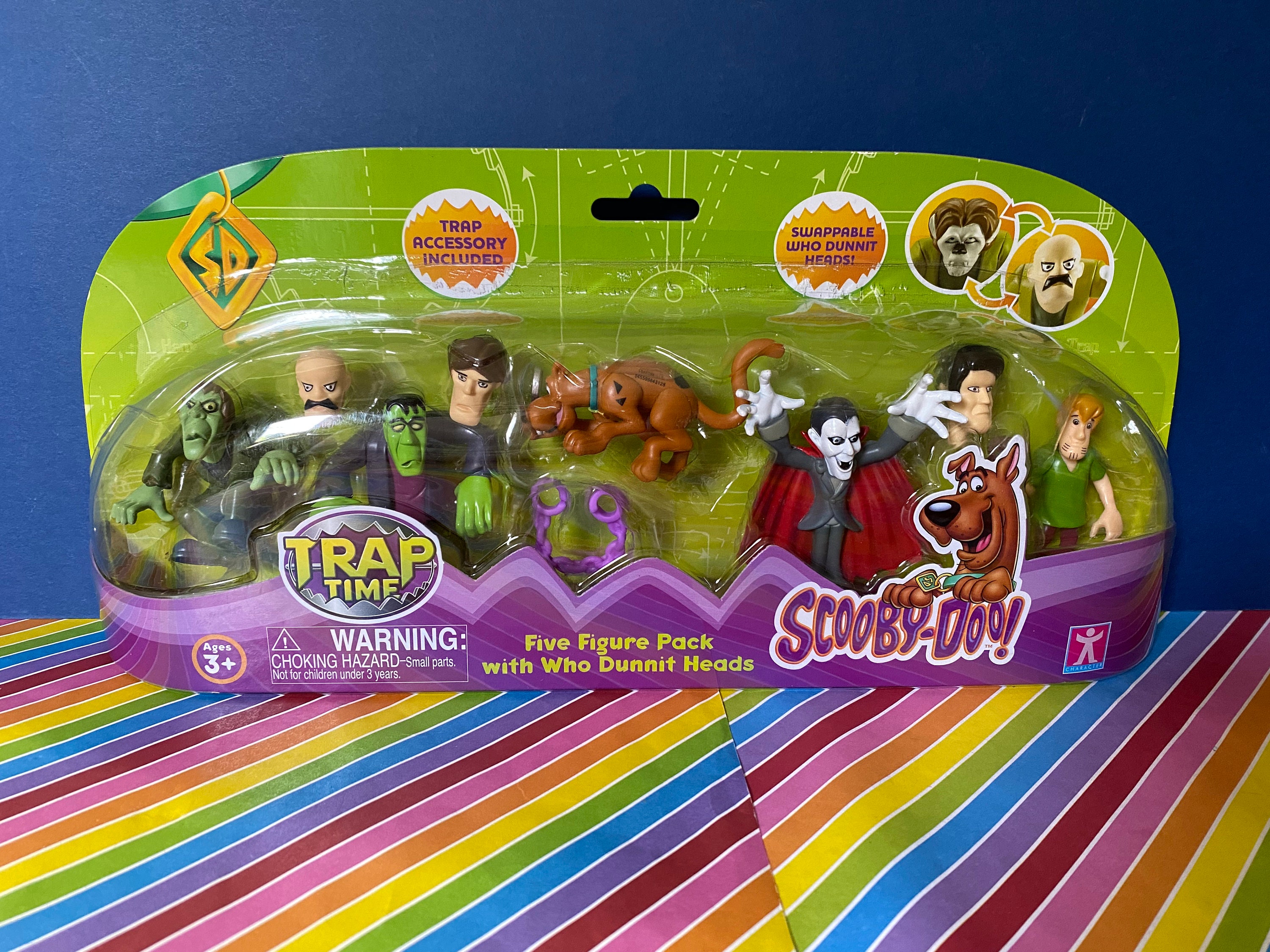 Sealed Hanna Barbera Scooby Doo Time Trap 5 Pack Who Dunnit Heads