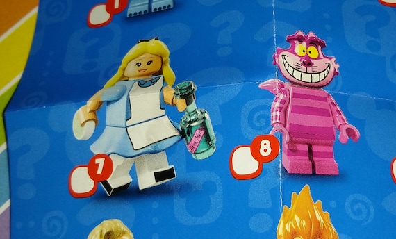 Lot of 2 Disney Series 1 Lego Mini Figures Alice in Wonderland