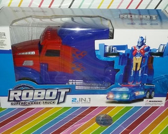 Battery Operated Bootleg Transformers Optimus Prime w/ Lights and Sound