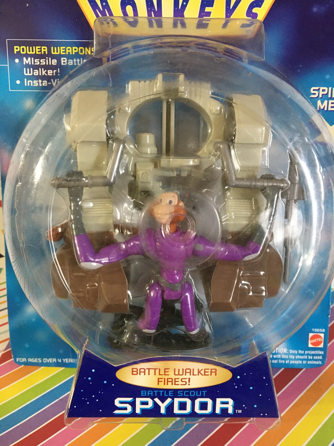 Vintage 1996 Captain Simian and the Space Monkeys Carded Spydor