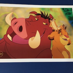 Disney Store Exclusive Diamond Edition Set of 4 Lion King Lithograph Print Portfolio image 4