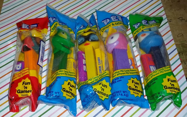 Vintage Lot of 5 Sealed Bug Pez Dispensers