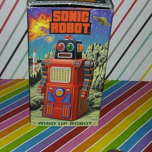 THE GANG OF FIVE plus SHOOTING GIANT ROBOT Wind up Robots Masudaya | #1794984676