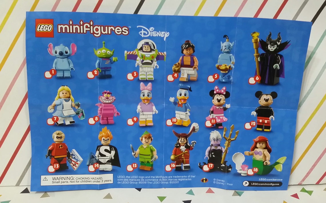 Lot of 2 Disney Series 1 Lego Mini Figures Alice in Wonderland Etsy