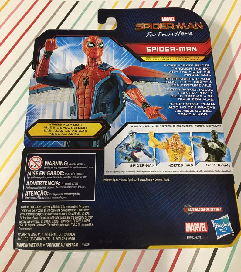 Hasbro 5" Spiderman Far From Home Carded Figure afbeelding 3