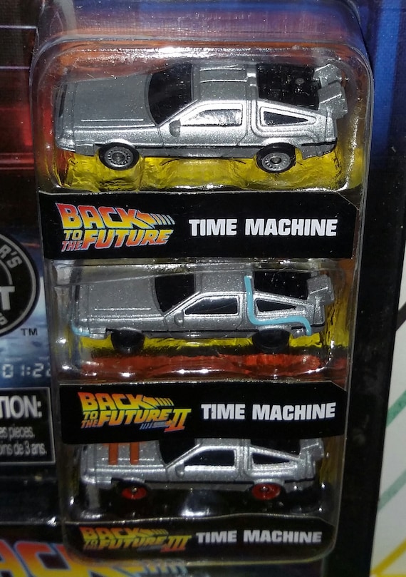 Jada Nano Back to the Future Set of 3 Delorean Time Machine Cars