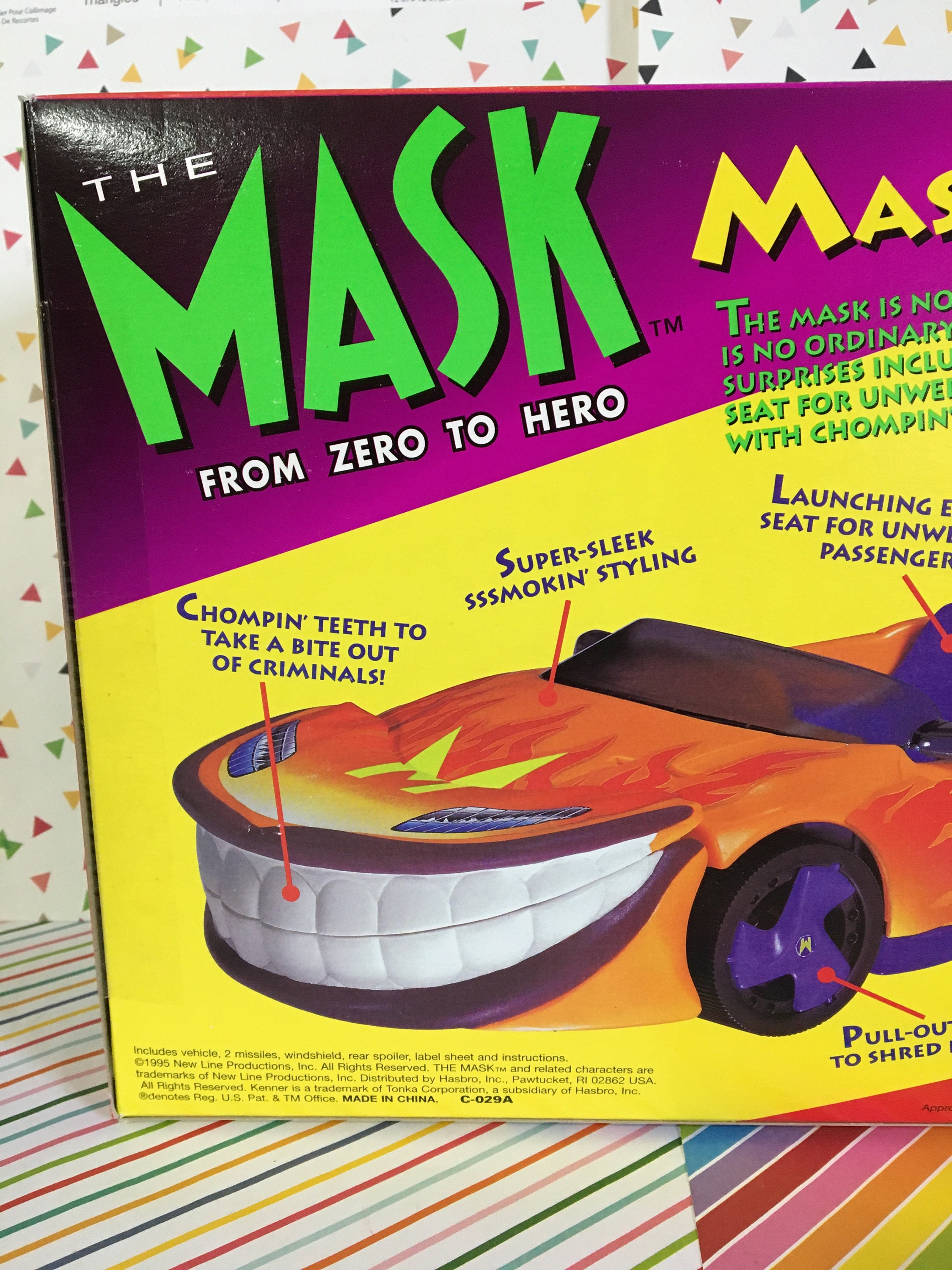 95年ケナー製!デトックス·映画“MASK”のマスク·トイ The Mask Jim Carey 1995 Movie Action Figure by Kenner for
