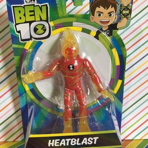 Cartoon Network 5" Ben 10 Carded Set of 3 Figures, Tennyson, Heatblast, Diamondhead image 4