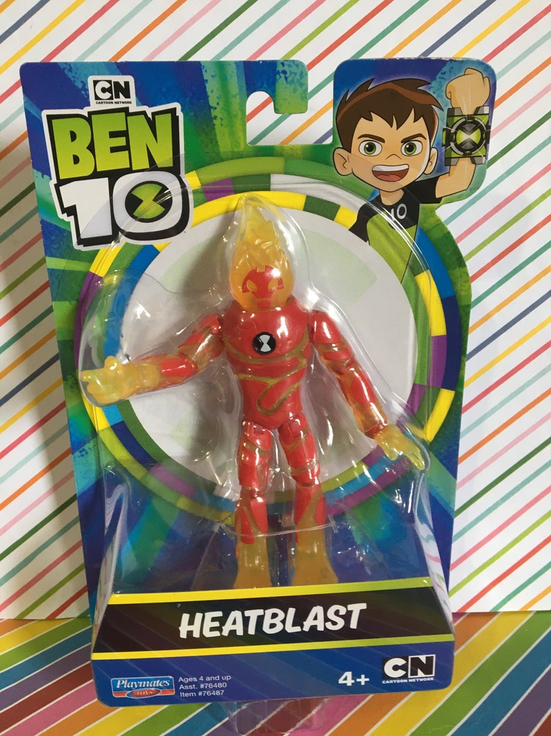 Cartoon Network 5" Ben 10 Carded Set of 3 Figures, Tennyson, Heatblast, Diamondhead image 4