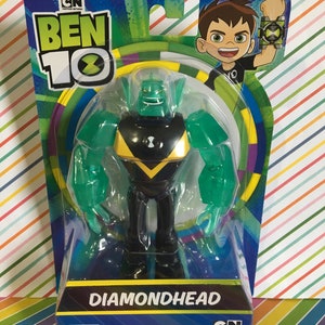 Cartoon Network 5" Ben 10 Carded Set of 3 Figures, Tennyson, Heatblast, Diamondhead image 5