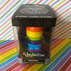 Disney Park Exclusive 3&quot; Vinylmation Rainbow Mickey Mouse Figure Boxed