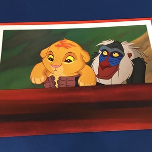 Disney Store Exclusive Diamond Edition Set of 4 Lion King Lithograph Print Portfolio image 3