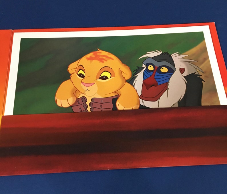 Disney Store Exclusive Diamond Edition Set of 4 Lion King Lithograph Print Portfolio image 3